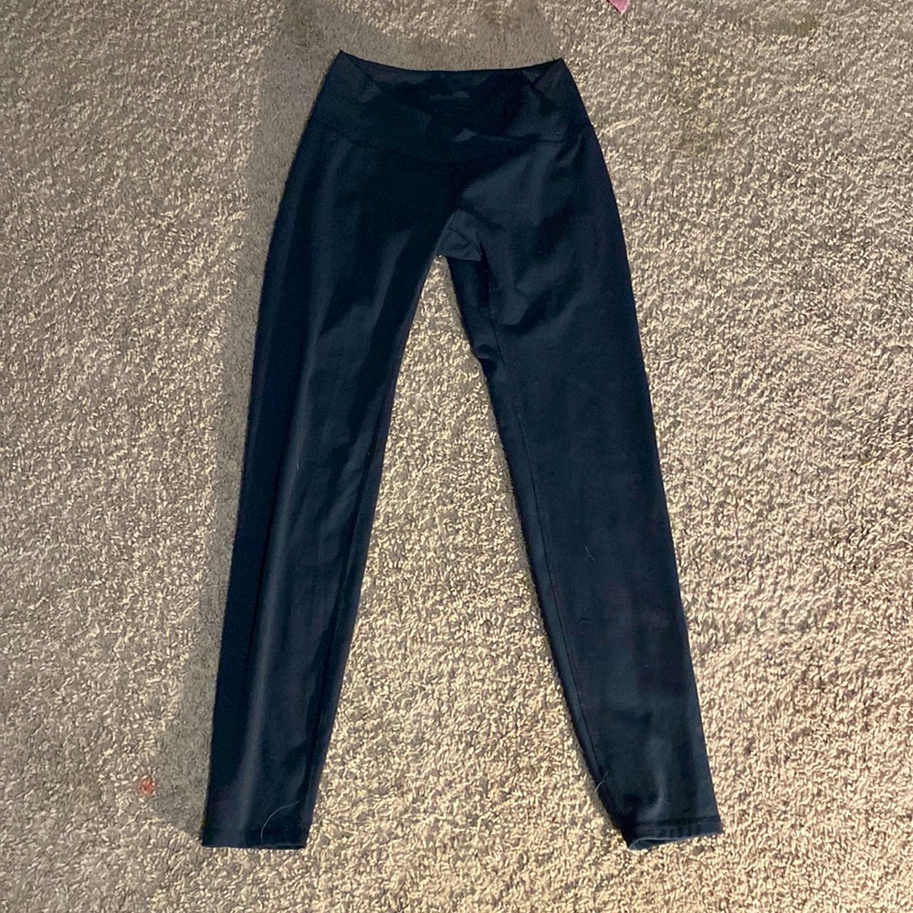 CROSSED WAIST BLACK LEGGINGS -